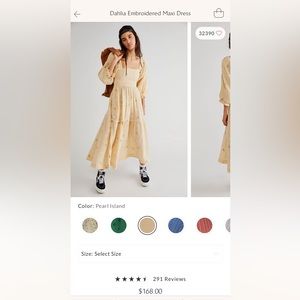 Free People Dahlia Embroidered Maxi Dress